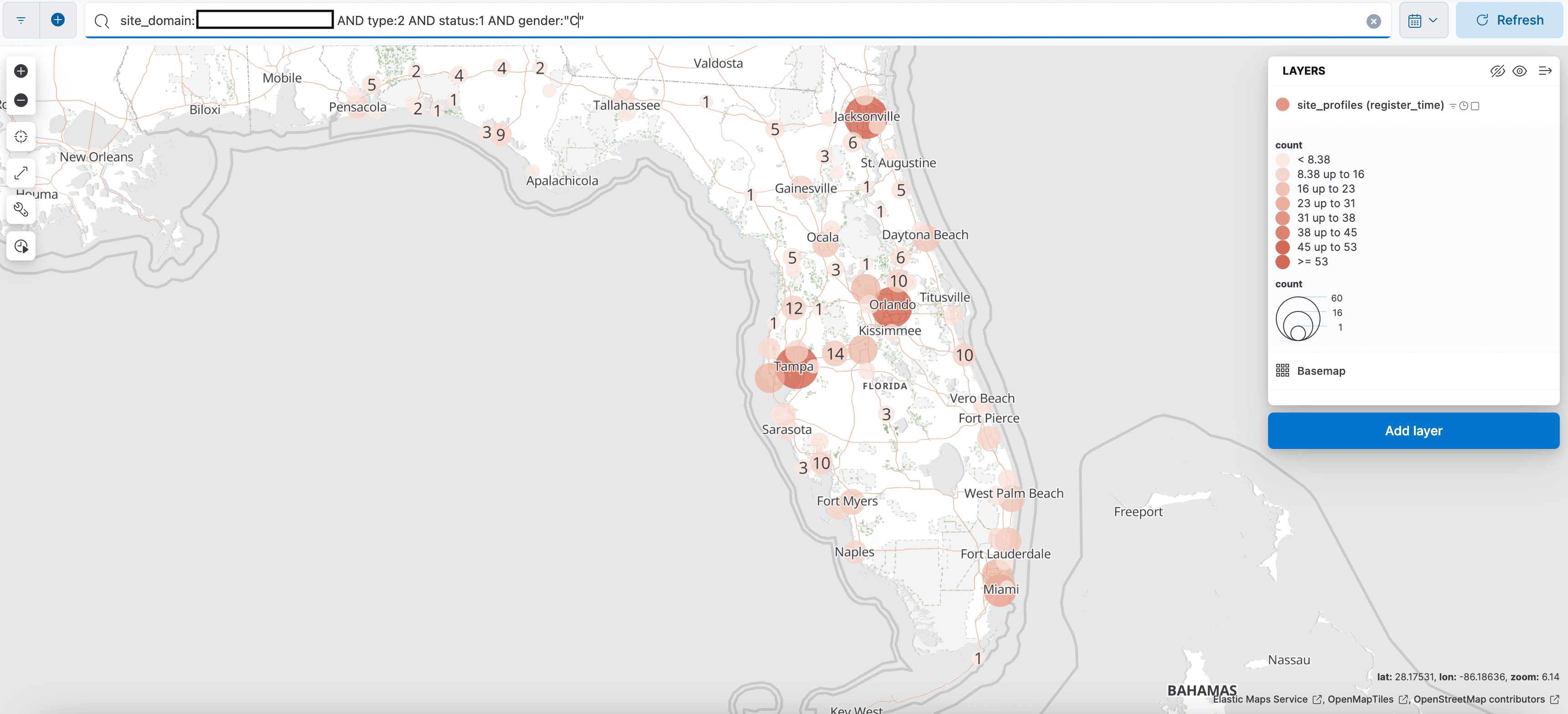 User Registration Map